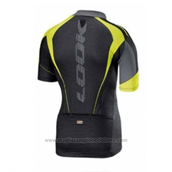 2017 Abbigliamento Ciclismo Look Nero e Verde Manica Corta e Salopette
