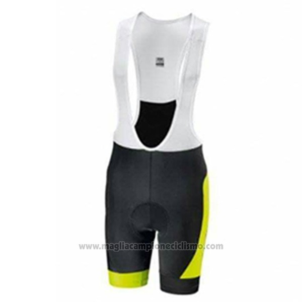 2017 Abbigliamento Ciclismo Look Nero e Verde Manica Corta e Salopette