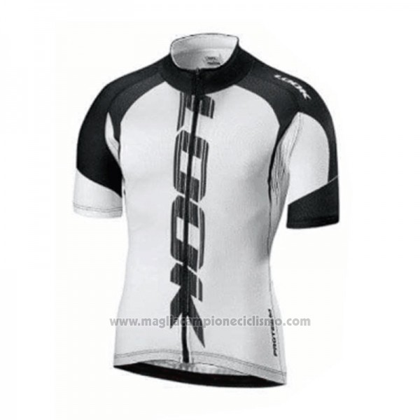2018 Abbigliamento Ciclismo Look Nero Bianco Manica Corta e Salopette
