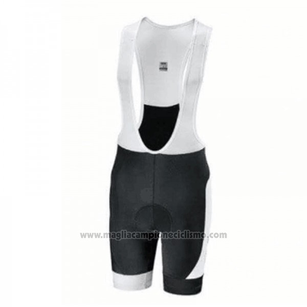2018 Abbigliamento Ciclismo Look Nero Bianco Manica Corta e Salopette