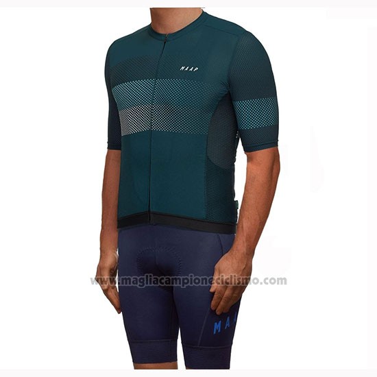 2019 Abbigliamento Ciclismo Maap Aether Spento Verde Manica Corta e Salopette