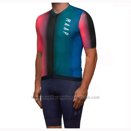 2019 Abbigliamento Ciclismo Maap Cortina Rosso Verde Blu Manica Corta e Salopette