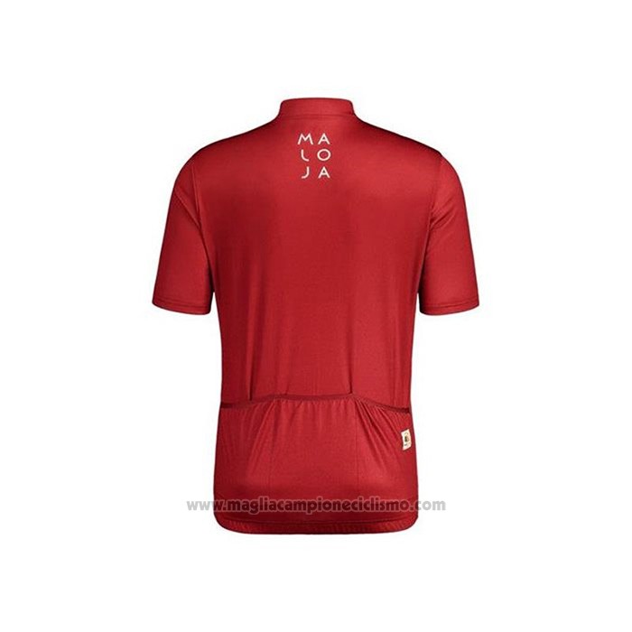 2020 Abbigliamento Ciclismo Maloja Rosso Bianco Manica Corta e Salopette