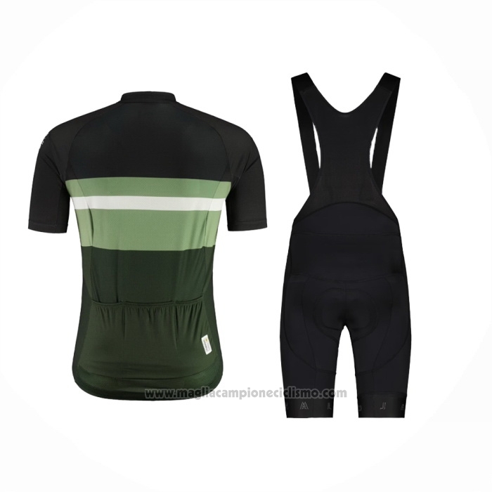 2024 Abbigliamento Ciclismo Maloja Nero Verde Manica Corta e Salopette