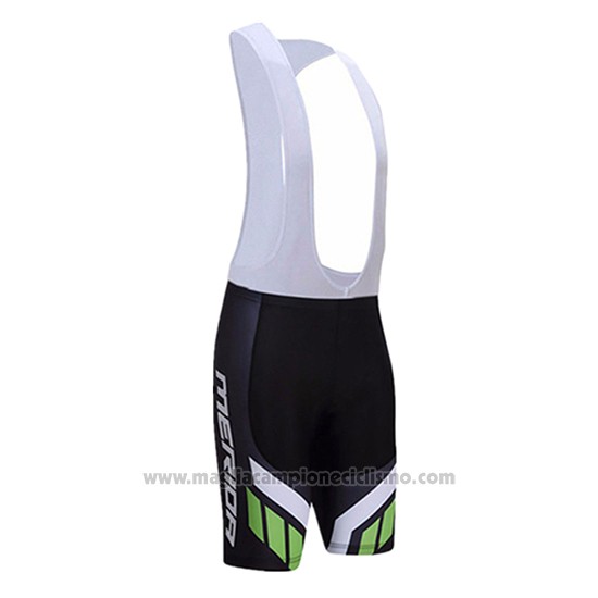 2017 Abbigliamento Ciclismo Merida Nero e Verde Manica Corta e Salopette