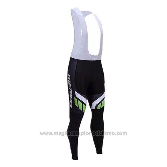 2017 Abbigliamento Ciclismo Merida Nero e Verde Manica Lunga e Salopette