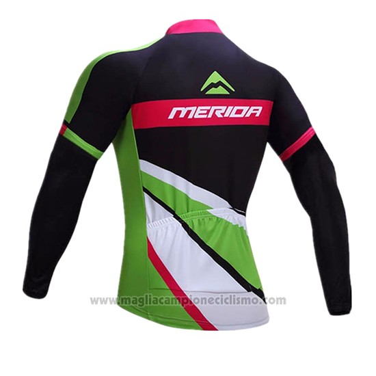 2017 Abbigliamento Ciclismo Merida Rosso e Bianco Manica Lunga e Salopette