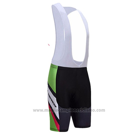 2017 Abbigliamento Ciclismo Merida Rosso e Verde Manica Corta e Salopette
