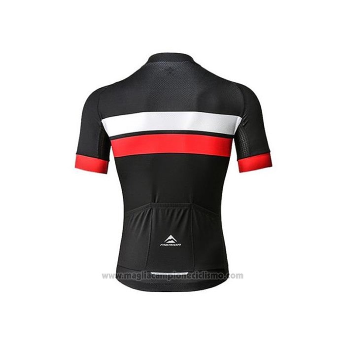 2020 Abbigliamento Ciclismo Merida Nero Bianco Rosso Manica Corta e Salopette