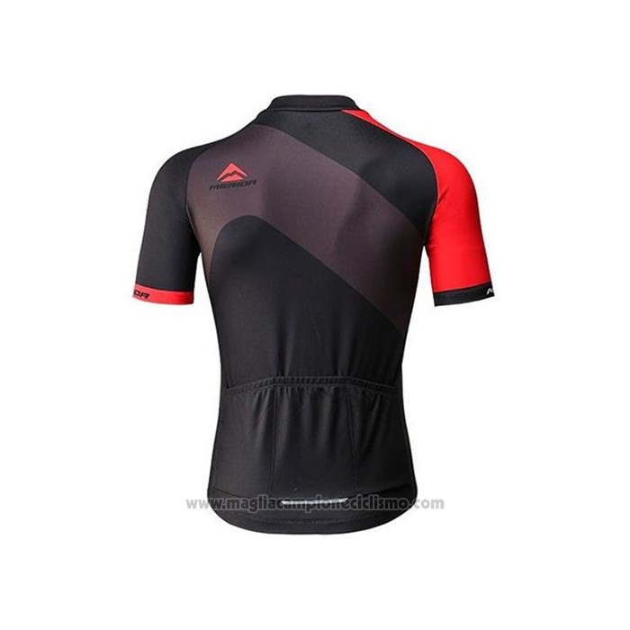 2020 Abbigliamento Ciclismo Merida Rosso Nero Manica Corta e Salopette1