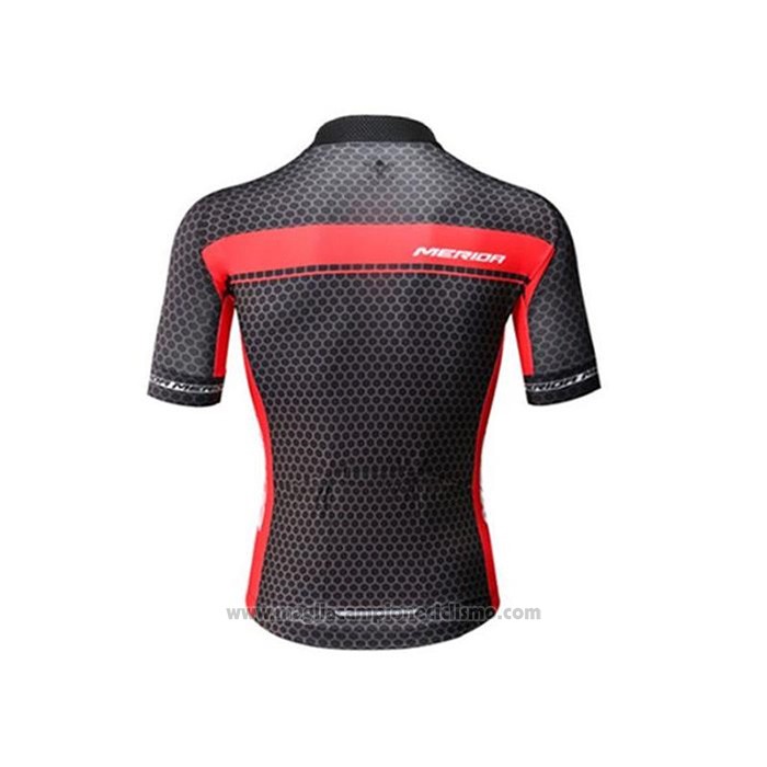 2020 Abbigliamento Ciclismo Merida Rosso Nero Manica Corta e Salopette