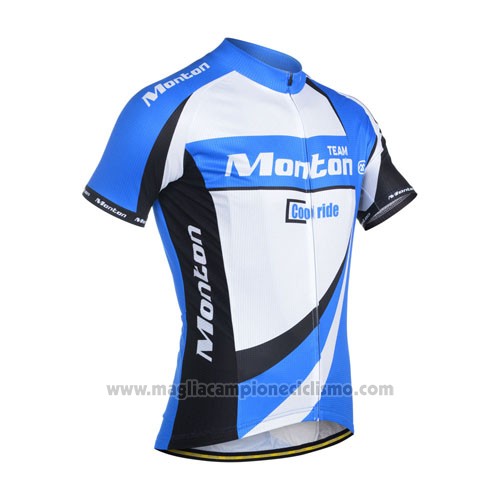 2014 Abbigliamento Ciclismo Monton Bianco e Celeste Manica Corta e Salopette
