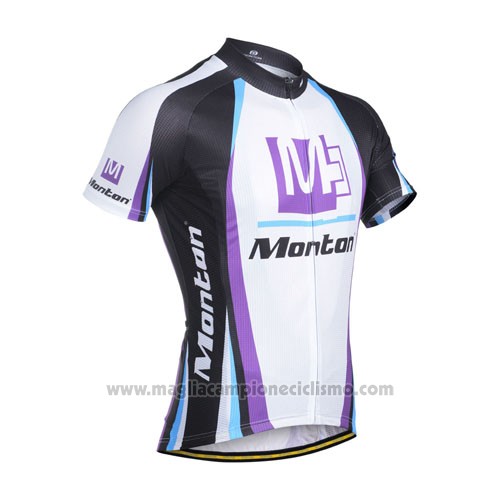 2014 Abbigliamento Ciclismo Monton Bianco e Viola Manica Corta e Salopette