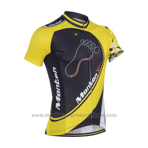 2014 Abbigliamento Ciclismo Monton Giallo e Nero Manica Corta e Salopette