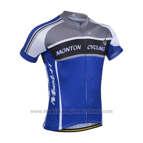 2014 Abbigliamento Ciclismo Monton Grigio e Blu Manica Corta e Salopette