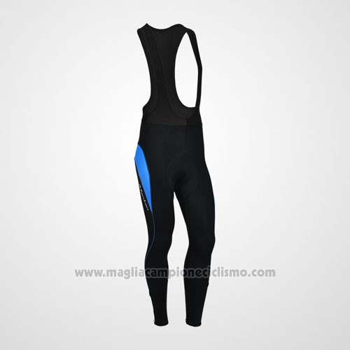 2014 Abbigliamento Ciclismo Monton Nero e Blu Manica Lunga e Salopette