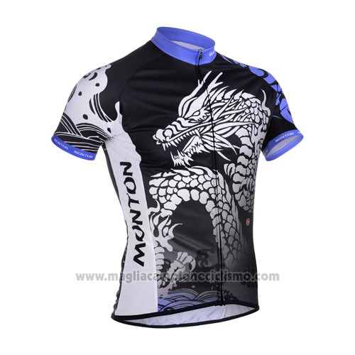 2014 Abbigliamento Ciclismo Monton Nero e Viola Manica Corta e Salopette