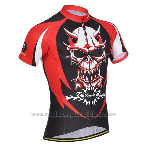 2014 Abbigliamento Ciclismo Monton Rosso Nero Manica Corta e Salopette