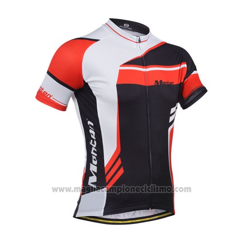 2014 Abbigliamento Ciclismo Monton Rosso e Nero Manica Corta e Salopette