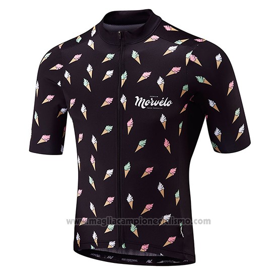 2018 Abbigliamento Ciclismo Morvelo Nero Manica Corta e Salopette