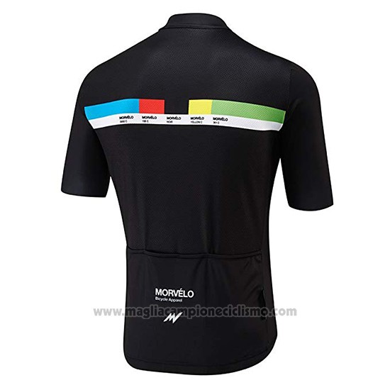 2018 Abbigliamento Ciclismo Morvelo Nero e Giallo Manica Corta e Salopette