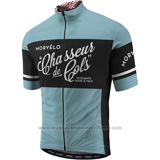 2018 Abbigliamento Ciclismo Morvelo Verde e Nero Manica Corta e Salopette