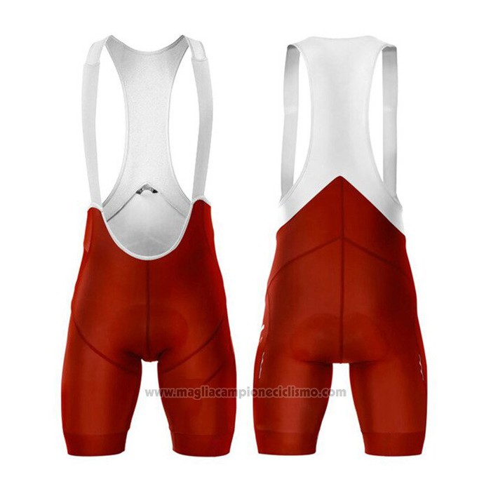 2020 Abbigliamento Ciclismo NDLSS Rosso Manica Corta e Salopette