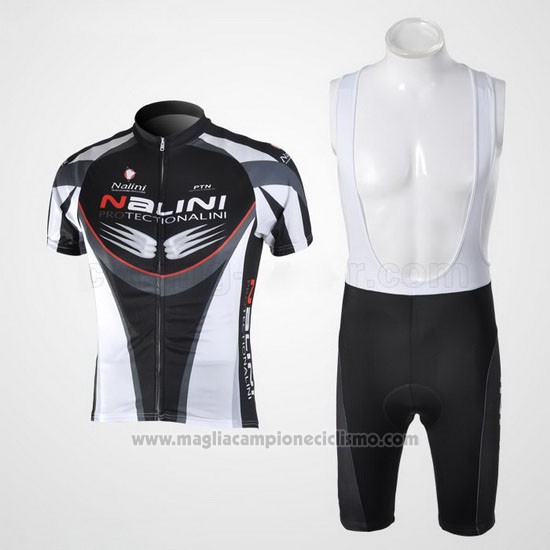 2010 Abbigliamento Ciclismo Nalini Nero Manica Corta e Salopette