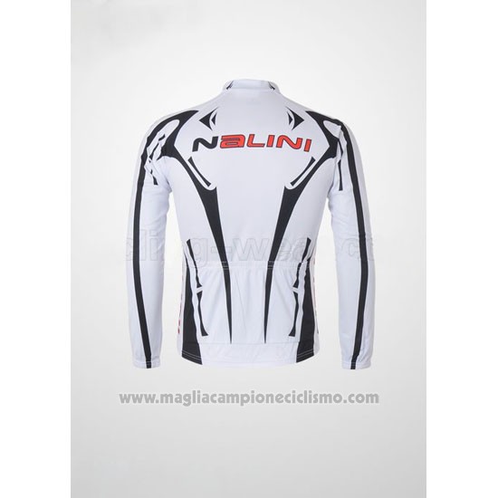 2010 Abbigliamento Ciclismo Nalini Nero e Bianco Manica Lunga e Salopette