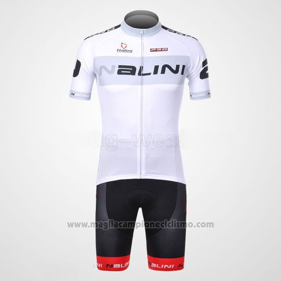 2012 Abbigliamento Ciclismo Nalini Bianco Manica Corta e Salopette