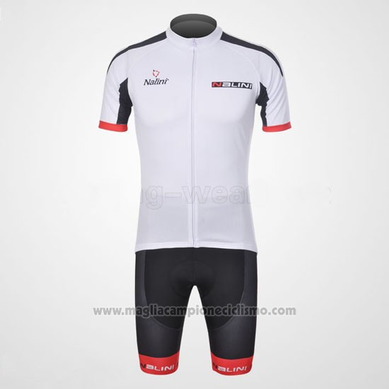 2012 Abbigliamento Ciclismo Nalini Bianco e Nero Manica Corta e Salopette