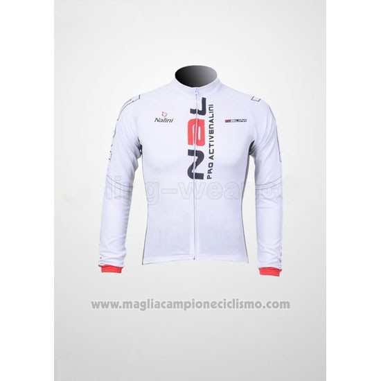 2012 Abbigliamento Ciclismo Nalini Bianco e Nero Manica Lunga e Salopette