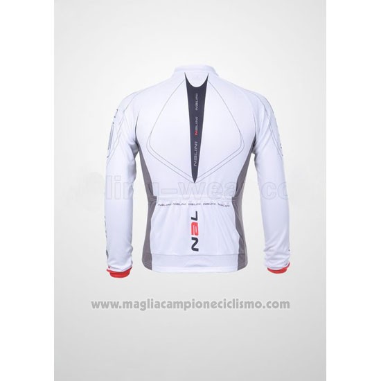 2012 Abbigliamento Ciclismo Nalini Bianco e Nero Manica Lunga e Salopette