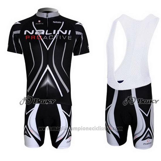2012 Abbigliamento Ciclismo Nalini Nero Manica Corta e Salopette