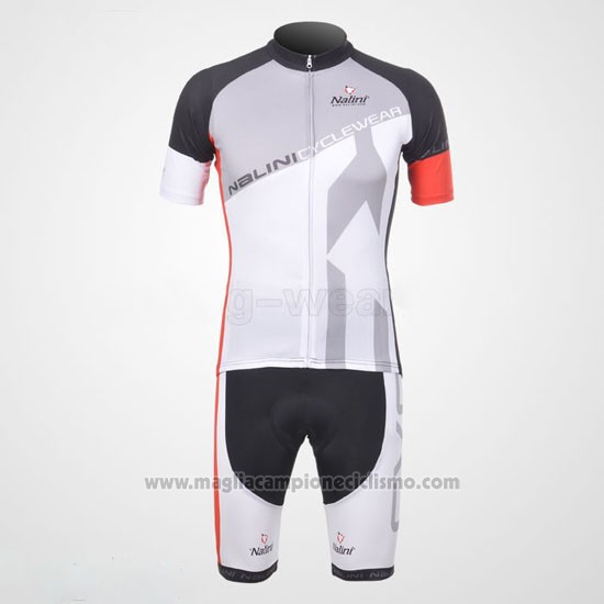 2012 Abbigliamento Ciclismo Nalini Nero e Bianco Manica Corta e Salopette