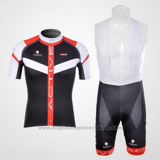 2012 Abbigliamento Ciclismo Nalini Nero e Rosso Manica Corta e Salopette