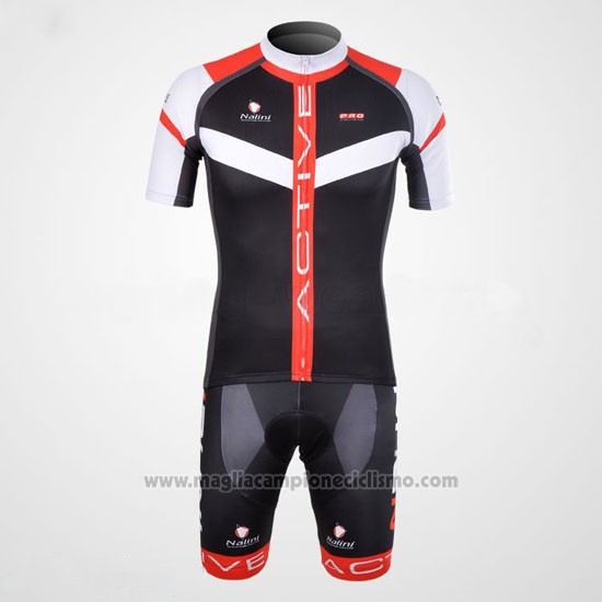 2012 Abbigliamento Ciclismo Nalini Nero e Rosso Manica Corta e Salopette