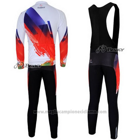 2012 Abbigliamento Ciclismo Nalini Rosso e Bianco Manica Lunga e Salopette