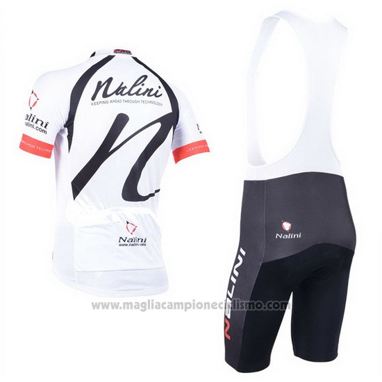 2013 Abbigliamento Ciclismo Nalini Bianco Manica Corta e Salopette