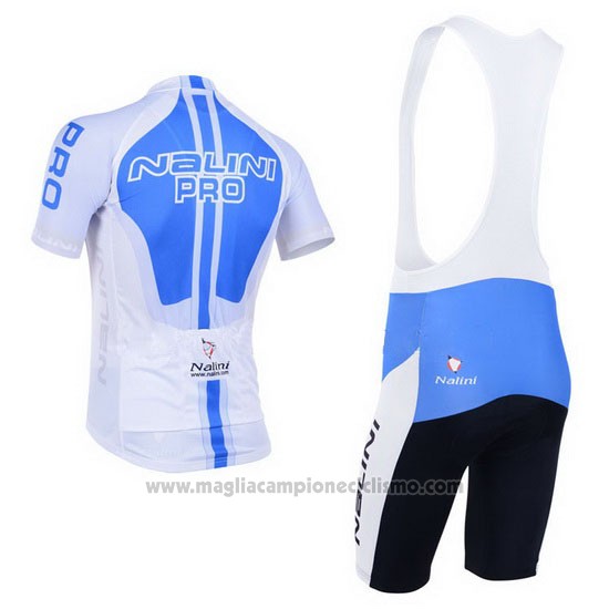 2013 Abbigliamento Ciclismo Nalini Celeste e Bianco Manica Corta e Salopette