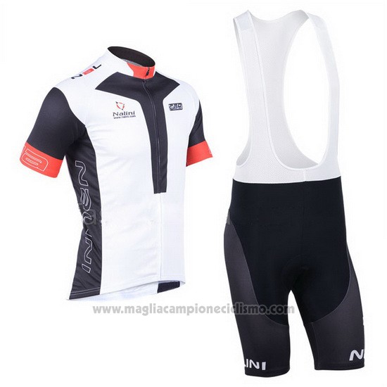 2013 Abbigliamento Ciclismo Nalini Nero e Bianco Manica Corta e Salopette