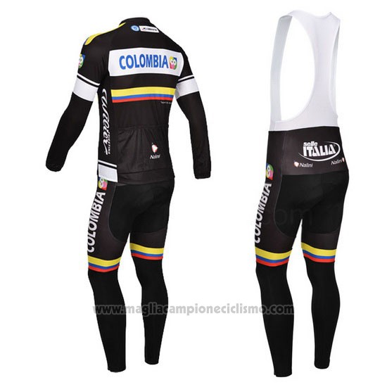 2013 Abbigliamento Ciclismo Nalini Nero e Bianco Manica Lunga e Salopette