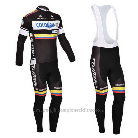 2013 Abbigliamento Ciclismo Nalini Nero e Bianco Manica Lunga e Salopette