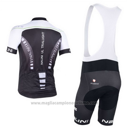 2013 Abbigliamento Ciclismo Nalini Nero e Grigio Manica Corta e Salopette