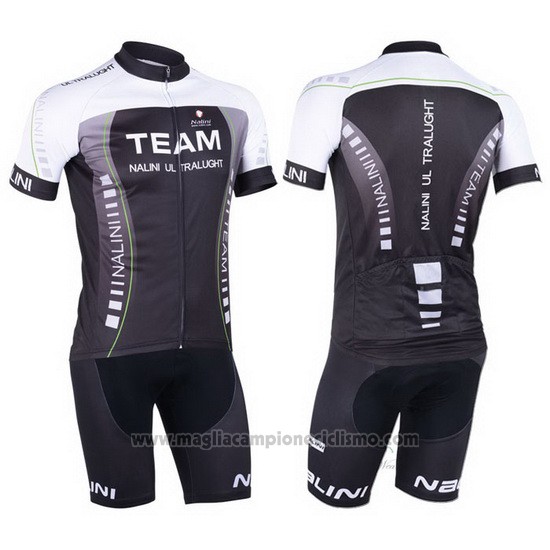 2013 Abbigliamento Ciclismo Nalini Nero e Grigio Manica Corta e Salopette