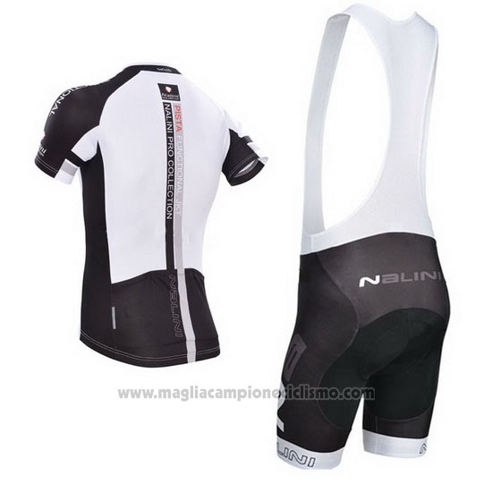 2014 Abbigliamento Ciclismo Nalini Bianco Manica Corta e Salopette