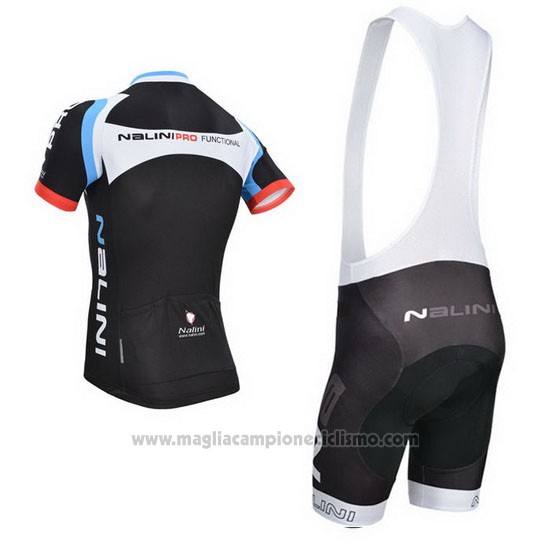 2014 Abbigliamento Ciclismo Nalini Nero Manica Corta e Salopette