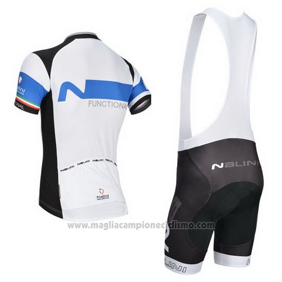 2014 Abbigliamento Ciclismo Nalini Nero e Bianco Manica Corta e Salopette