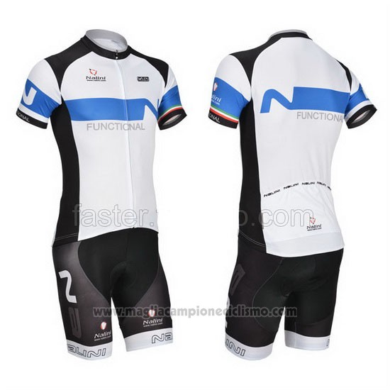 2014 Abbigliamento Ciclismo Nalini Nero e Bianco Manica Corta e Salopette