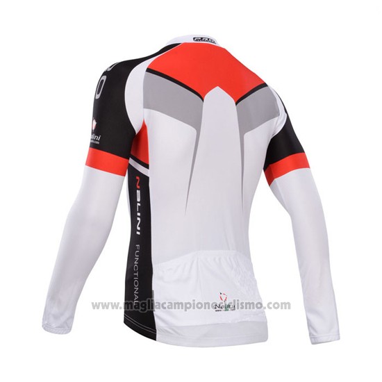 2014 Abbigliamento Ciclismo Nalini Nero e Bianco Manica Lunga e Salopette